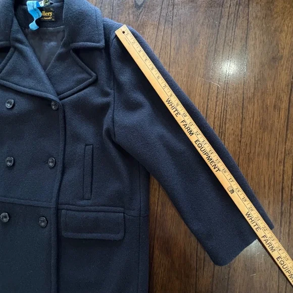 Vintage Gallery by Fennelli navy double breasted pea coat wool blend - Picture 13 of 17